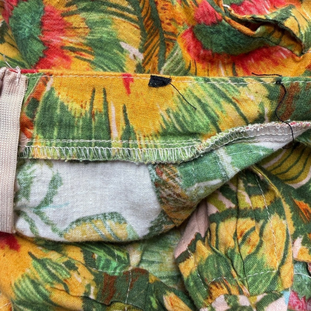 Tropical Floral Halter Wide Leg Jumpsuit Tropical Resort Boho Summer Vacation - Picture 5 of 10